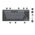 Logitech MX Mini Mechanical teclado Oficina RF Wireless + Bluetooth QWERTZ Suizo Grafito, Gris