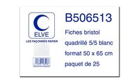 ELVE Fiches bristol quadrillées 5/5, 500 x 650 mm, 25 fiches (83500062)