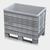 Großvolumenbehälter Transportbox Lagerbox CTH1-F mit 4 Füsse, 1200x800x800mm, Farbe Grau