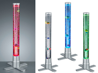 Sprudelnde Farbwechsel LED Lichtsäule MOTION Wassersäule & Deko Fischen H. 61cm