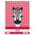 Notizblock Spiralblock A4 Cute Animals 80 Blatt Lineatur 28 Motiv Zebra , Rundspirale, ja, 70 g/m², DIN A4 = 21,0 cm x 29,7 cm, kariert mit Rand innen/außen