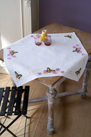 Counted Cross Stitch Kit: Tablecloth: Butterflies
