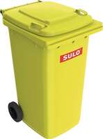 SULO 1093378 Müllgroßbehälter 240 l HDPE gelb fahrbar, nach EN 840