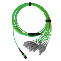 BlueOptics LWL MPO/8xSC Duplex Breakout Kabel OM5 15 Meter