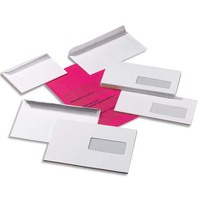 PLEIN CIEL Boîte de 500 enveloppes Blanches 90g DL 110x220 mm fenêtre 45x100 mm auto-adhésives