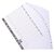 Exacompta Index A-Z A4 Extra Wide 160gsm Card White with White Mylar Tabs