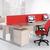 Vivo straight desk 1000mm x 600mm - silver frame and beech top