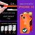 Hülle Neon Klar für iPhone 15 Bunt Leuchtend Silikon Handyhülle Slim Schutz Case Orange