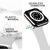 NALIA Silicone Cinturino Smart Watch compatible con Apple Watch Bracciale Ultra/SE Series 8/7/6/5/4/3/2/1, 42mm 44mm 45mm 49mm, per iWatch Orologio Fitness Donna e Uomo Bianco