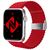 NALIA Fabric Bracelet Braided Smart Watch Strap compatible with Apple Watch Strap Ultra/SE & Series 8/7/6/5/4/3/2/1, 42mm 44mm 45mm 49mm, iWatch Band Wrist Strap, Men & Women Red