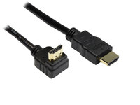 High-Speed-HDMI®-Kabel mit Ethernet, Winkelstecker oben, vergoldete Stecker, 3m, Good Connections®