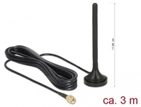LTE Antenne SMA Stecker 2 dBi starr omnidirektional mit magnetischem Standfuß und Anschlusskabel RG-