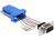 Adapter, Sub-D 9 Pin Buchse zu RJ45 Buchse, Montagesatz, blau, Delock® [65430]