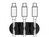 Kabelhalter mit 5 Durchführungen selbstklebend Set 6 Stück schwarz / weiß, Delock® [18347]