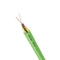 LWL-Kabel, Multimode 50/125 µm, Fasern: 2, OM3, PUR, grün, halogenfrei, 28052009