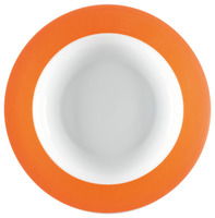 Teller tief Multi-Color; 350ml, 23.5x4.6 cm (ØxH); weiß/orange; rund; 6 Stk/Pck