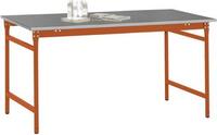 Manuflex BB3004.2001 Helyhez kötött BASIS oldalsó asztal fémlemez tetején, vörös narancssárga, RAL 2001, SzxxxH: 750 x 500 x 780 mm Pirosas narancs (RAL 2001)