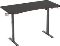 SpeaKa Professional Íróasztal ülő és álló munkához Elektromosan állítható magasság Magasság tartomány: 730 - 1210 mm (Sz x Mé) 1600 mm x 800 mm Fekete