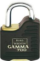 Burg Wächter Gamma 700 55 SB Függő lakat Különböző időben záródó Sárgaréz, Fekete Profilhengeres lakat