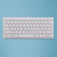 Ergo compact keyboard AZERTY, Silver/White Toetsenborden (extern)