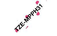 Tze-Mpph31 Label-Making Tape , Black On Pink ,