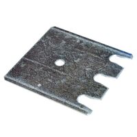 Shim plate for foot plates, zinc plated