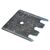 Shim plate for foot plates, zinc plated