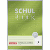 Schulblock Premium A4 90g/qm 50 Blatt Lineatur 3