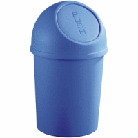 Abfallbehälter 13l Kunststoff mit Push-Deckel blau