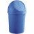 Abfallbehälter 13l Kunststoff mit Push-Deckel blau