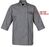 Chef Works Unisex Chefs Jacket in Grey - Polycotton with 3/4 Sleeve - 2XL