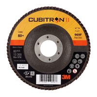 3M™ Cubitron™ II Fächerscheibe 969F, 115 mm x 22 mm, 80+, flach