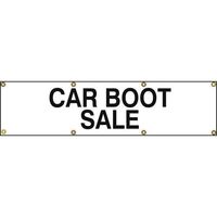 Car boot sale safety banner