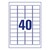 Etikett AVERY L4770-25 45,7x25,4 mm átlátszó 1000 címke/doboz 25 ív/doboz
