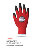 TRAFFISAFE TG1140/9 MICRODEX NITRILE GLOVES RED 3131A SZ9