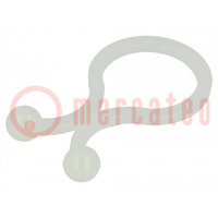 Cable clips; 13.4mm; polyamide; natural; UL94V-2