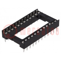 Socket: integrated circuits; DIP24; 15.24mm; THT; Pitch: 2.54mm