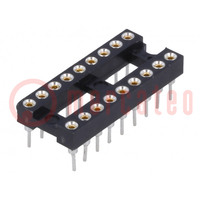 Socket: integrated circuits; DIP18; Pitch: 2.54mm; precision; THT