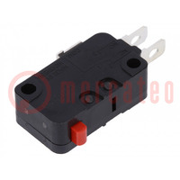 Microswitch SNAP ACTION; 16A/250VAC; 10A/30VDC; without lever