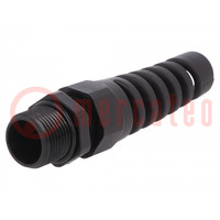 Cable gland; with strain relief; M20; 1.5; IP68; polyamide; black