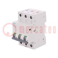 Circuit breaker; 400VAC; Inom: 4A; Poles: 3; for DIN rail mounting