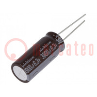 Capacitor: electrolytic; low ESR; THT; 3900uF; 6.3VDC; Pitch: 5mm