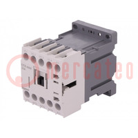 Contactor: 4-pole; NO x4; 24VDC; 20A; for DIN rail mounting