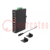 Switch Ethernet; unmanaged; Number of ports: 8; 12÷48VDC; RJ45