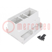 Behuizing: op DIN-rail; Y: 90mm; X: 106mm; Z: 68mm; PPO; grijs