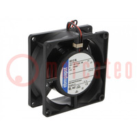 Fan: DC; axial; 12VDC; 80x80x32mm; 66m3/h; 43dBA; ball bearing