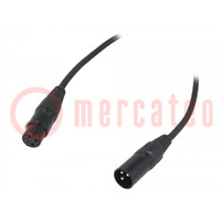Macho-hembra; PIN: 3; Cable: XLR-XLR; 2m