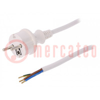 Cable; 3x1.5mm2; CEE 7/7 (E/F) plug,wires,SCHUKO plug; PVC; 1.5m