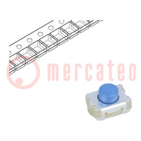 Microschakelaar TACT; SPST-NO; pos: 2; 0,05A/12VDC; SMT; geen; 2,5N