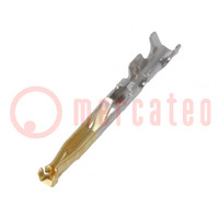 Contact; female; gold-plated; 30AWG; HR25; crimped; for cable; 1A